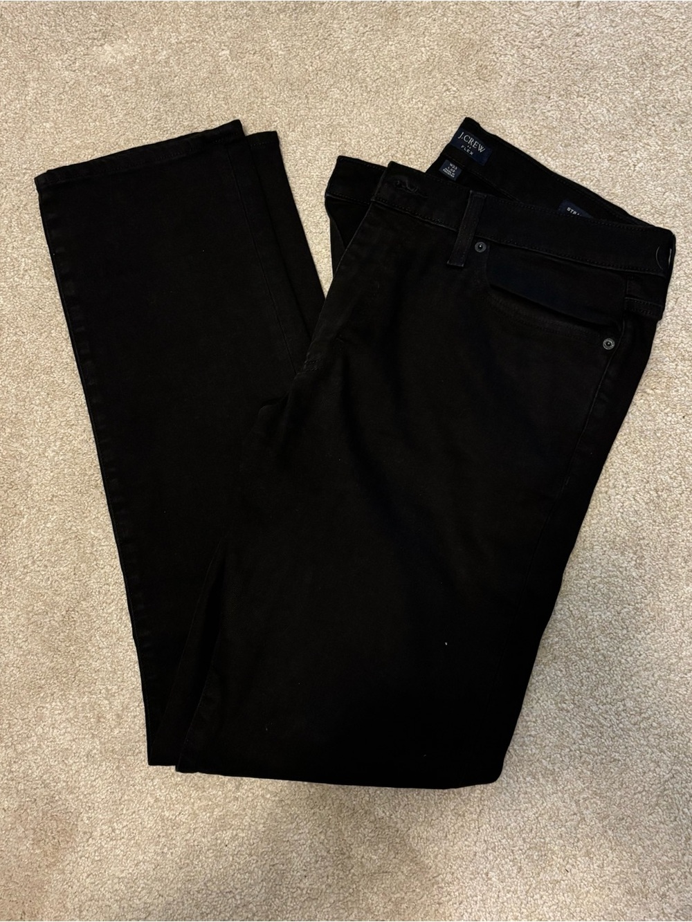 J. Crew Men's Straight Jeans in Black